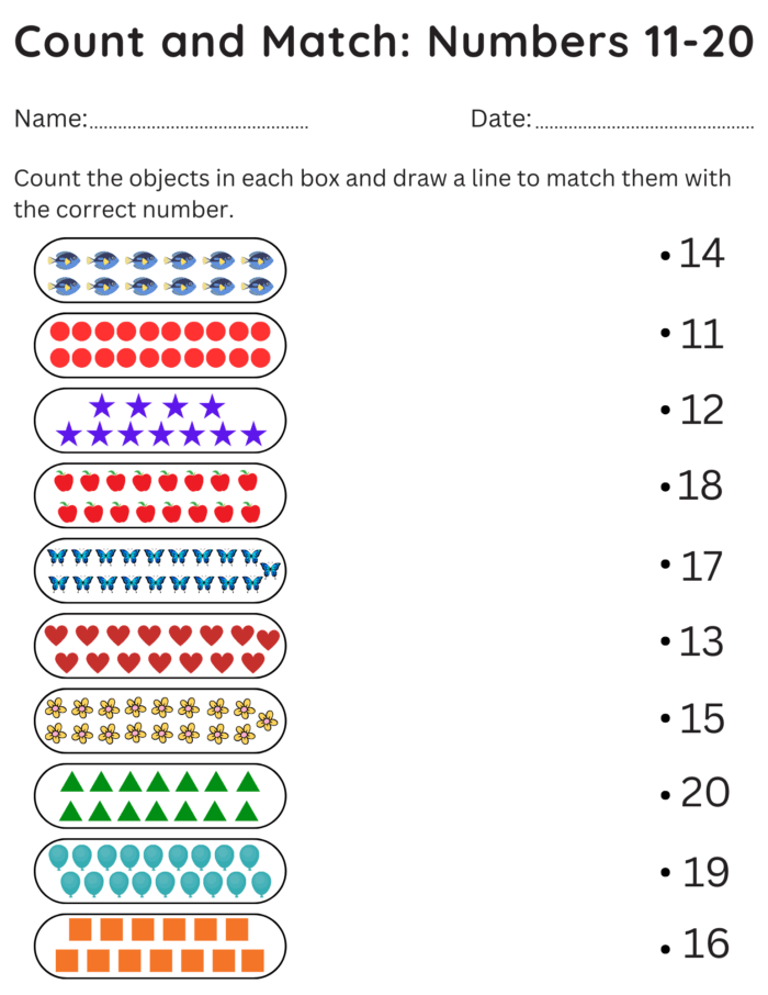 Circle the Number Worksheets for Pre-K