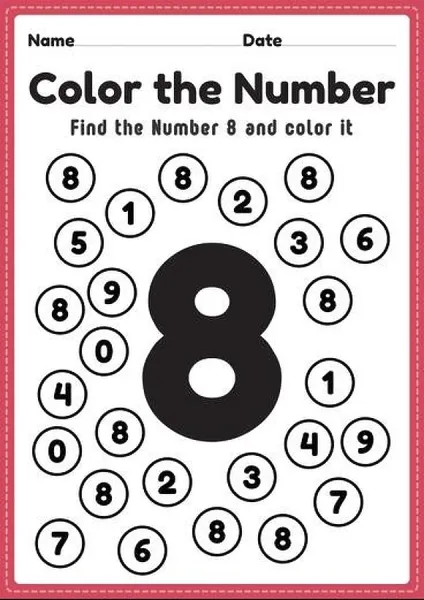 Circle the Number Worksheets for Pre-K