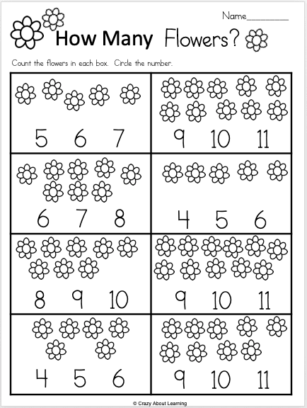 Circle the Number Worksheets for Pre-K