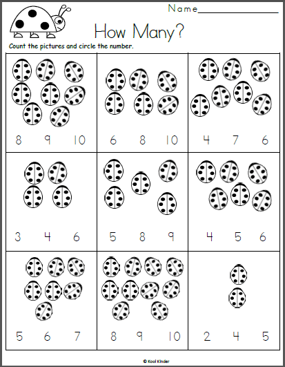 Circle the Number Worksheets for Pre-K